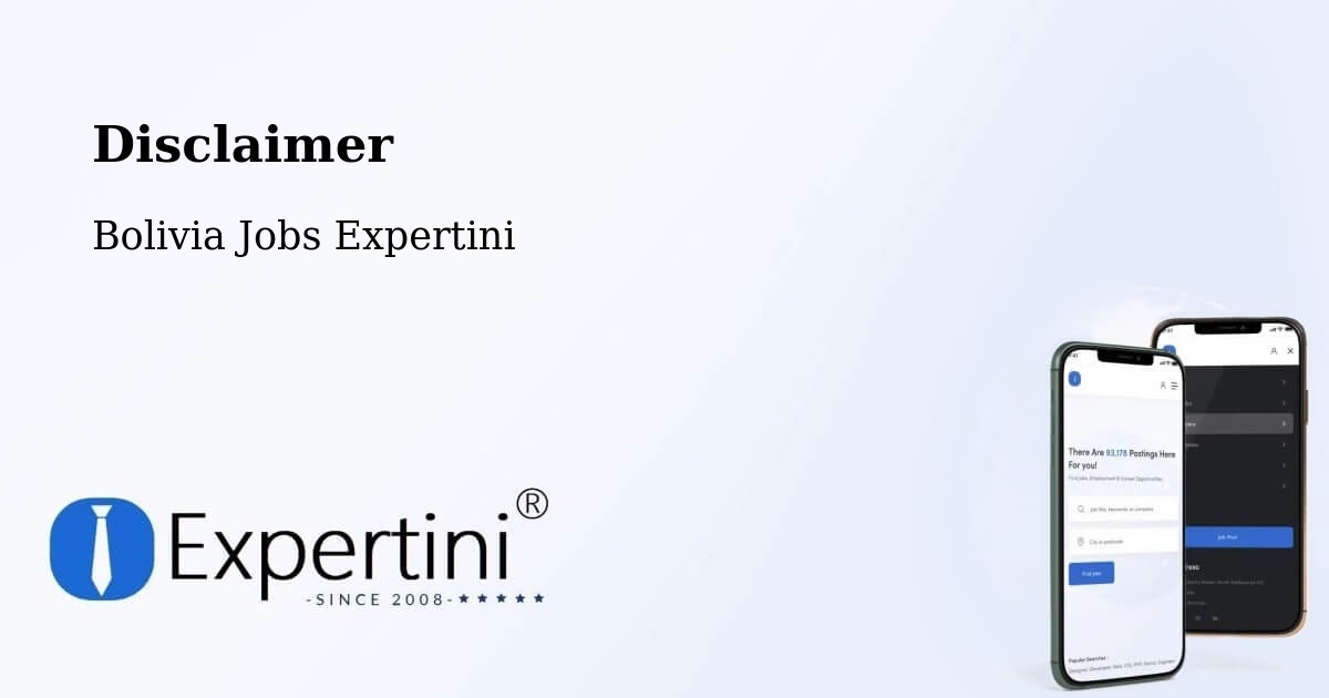 Disclaimer – Bolivia - Bolivia Jobs Expertini